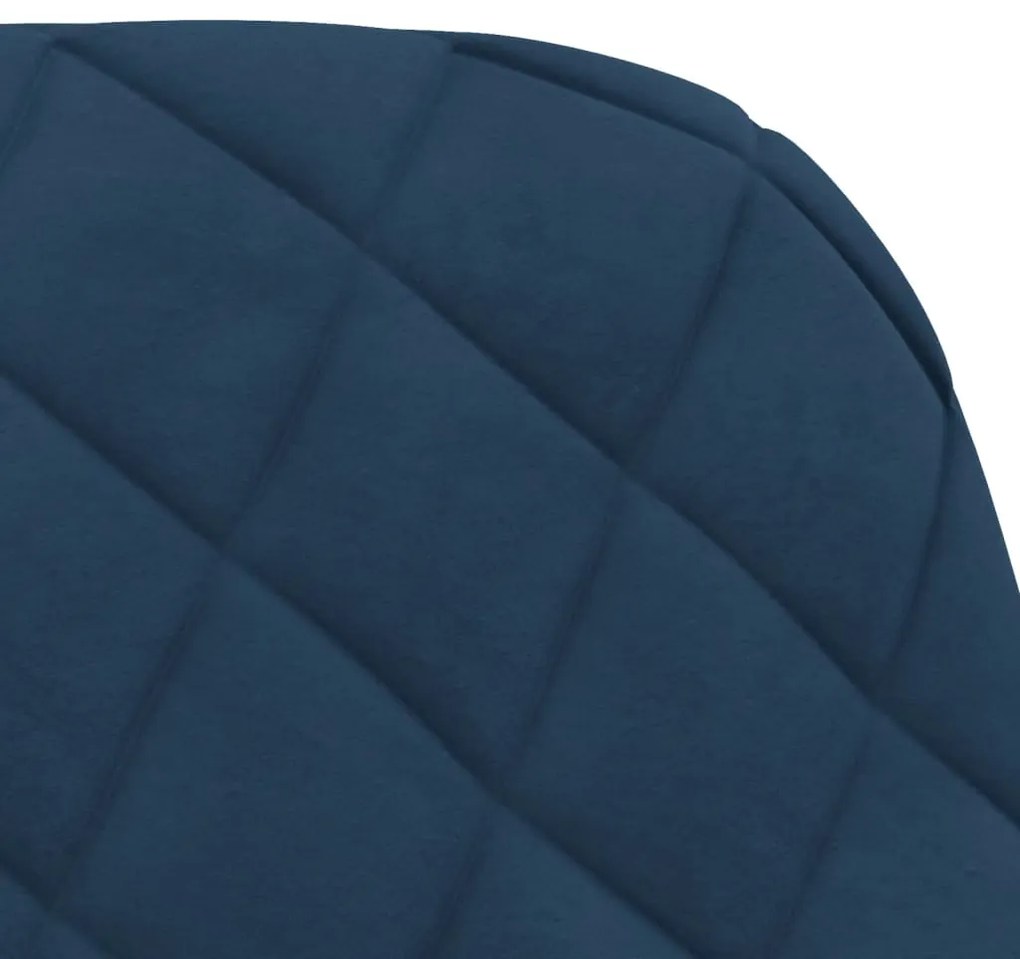 Cadeiras de jantar 2 pcs veludo azul
