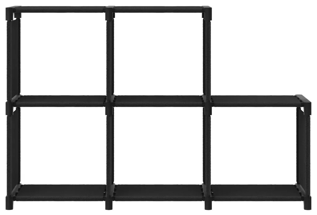 Unidade de prateleiras 5 cubos 103x30x72,5 cm tecido preto