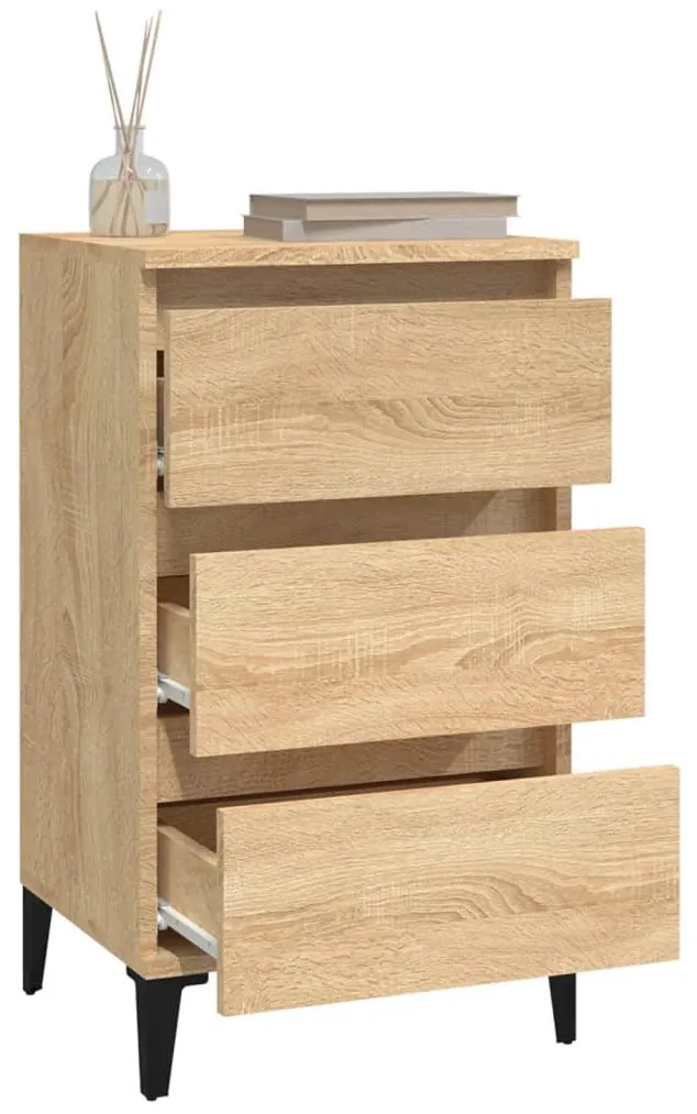 Mesa de cabeceira 40x35x70 cm derivados madeira carvalho sonoma