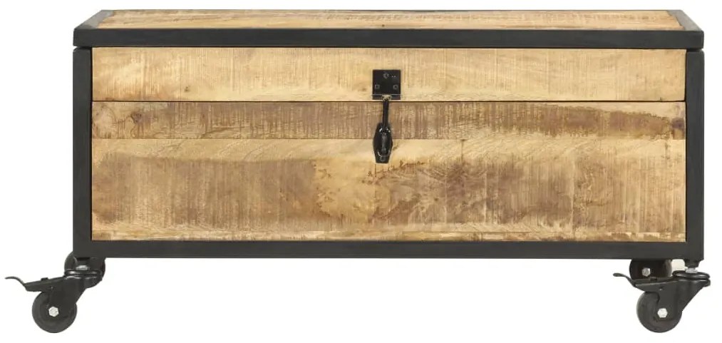 Mesa de centro 70x50x33 cm madeira de mangueira maciça