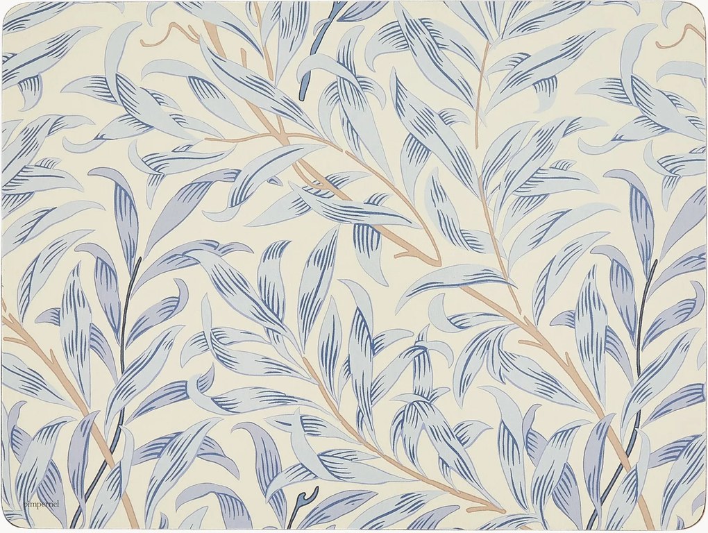 Individuais de mesa Willow Boughs Blue, conjunto de 6
