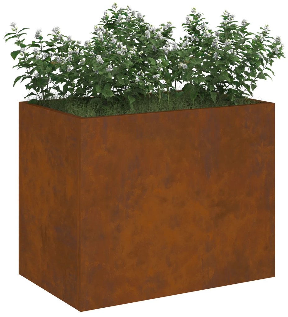 Vaso de Jardim Castanho 50 x 32 x 40 cm Aço envelhecido