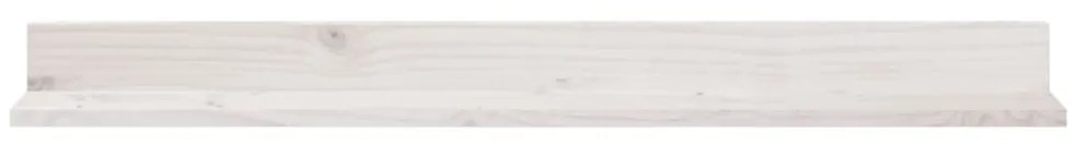Prateleiras de parede 2 pcs 110x11x9 cm pinho maciço branco