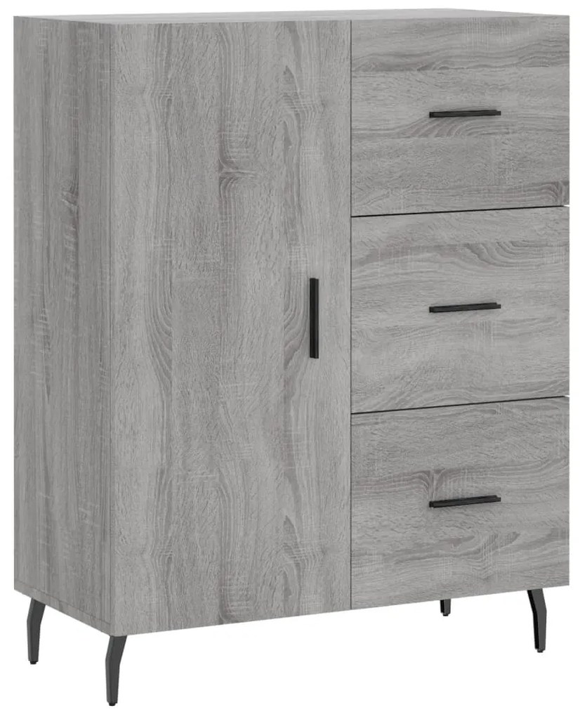Armário alto 69,5x34x180 cm derivados de madeira sonoma cinza