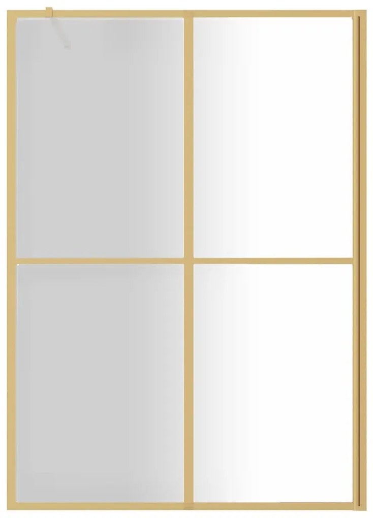 Divisória de chuveiro 140x195 cm vidro transparente ESG dourado