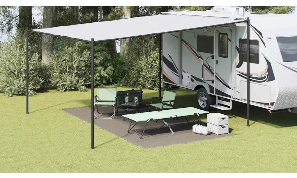 vidaXL Tapete para Barraca Cinzento-claro 250 x 500 cm Polietileno