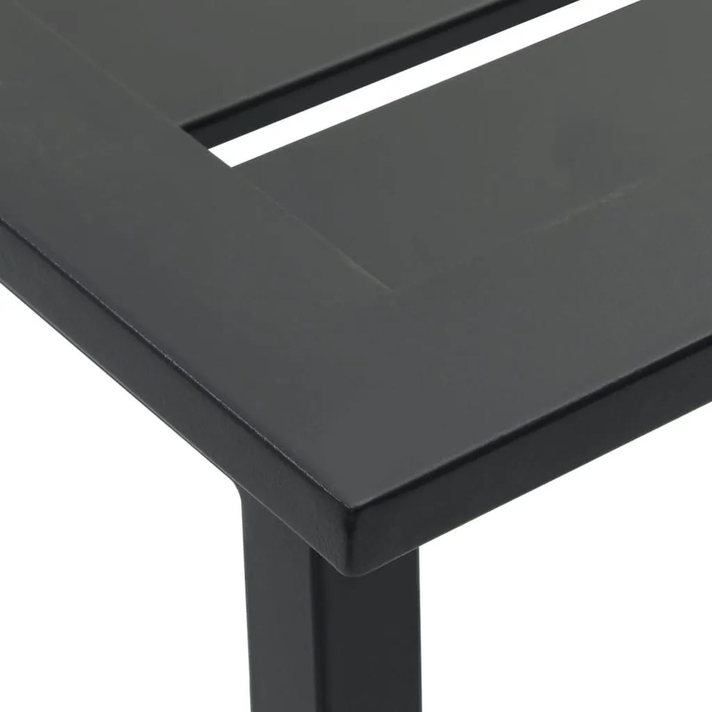 Conjunto de bar para jardim 9 pcs aço revestido a pó preto