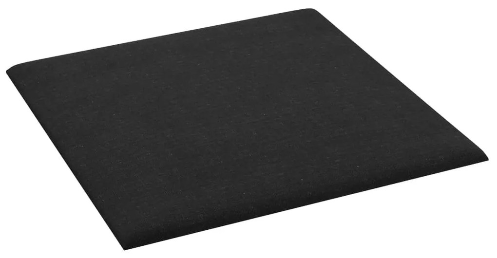 Painel de parede 12 pcs 30x30 cm tecido 1,08 m² preto