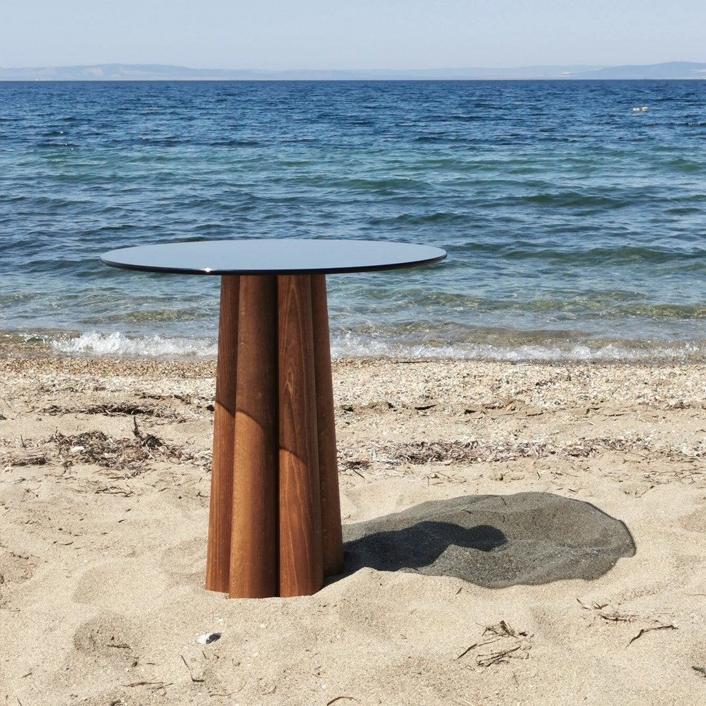 Mesa de Centro Thales – Nogueira e Cinzento Escuro – 50x50x50 cm