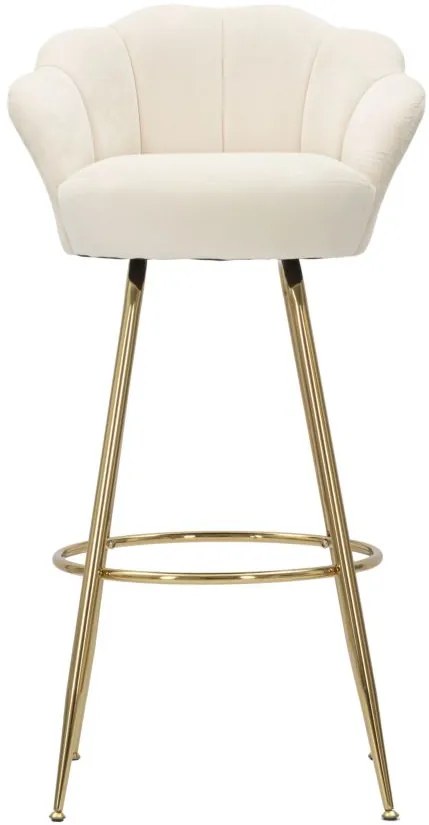 BANCO DE BAR VIENNA 55X53X110 CM CREME E DOURADO