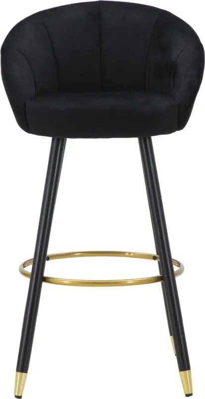 BANCO DE BAR PRAGUE 55X56X104 CM PRETO E DOURADO