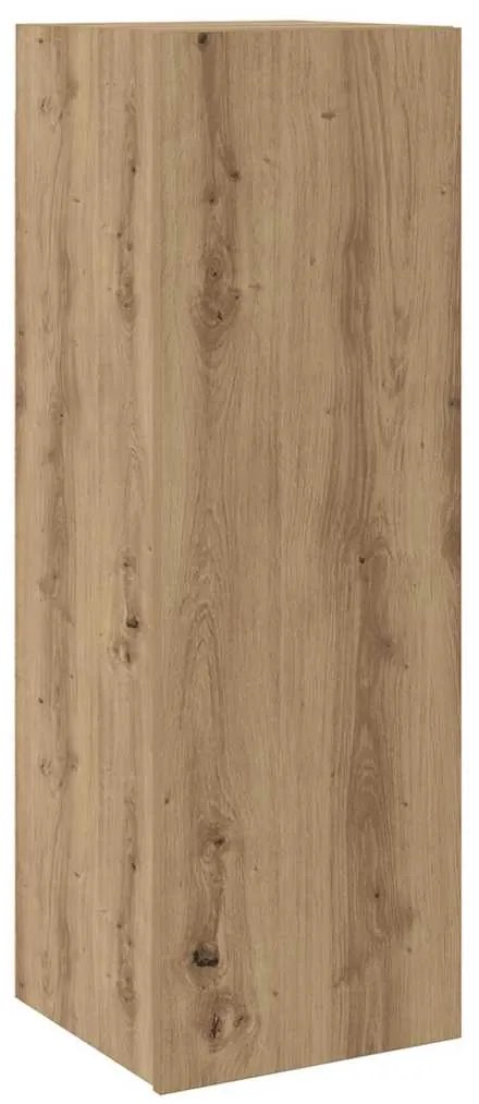 Conjunto de móvel de TV com prateleira 4 pcs carvalho artisiano