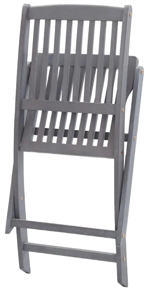 Cadeiras de exterior dobráveis 8pcs c/ almofadões acácia maciça