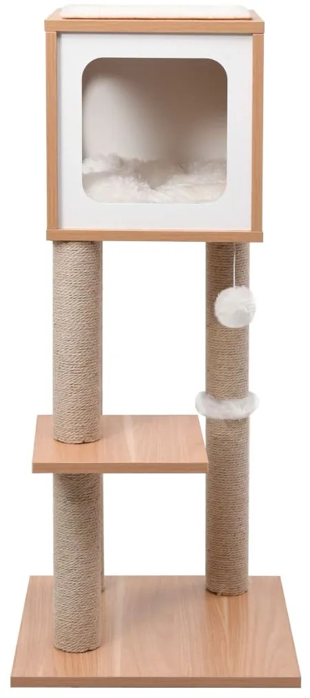 Árvore para gatos com tapete arranhador sisal 90 cm