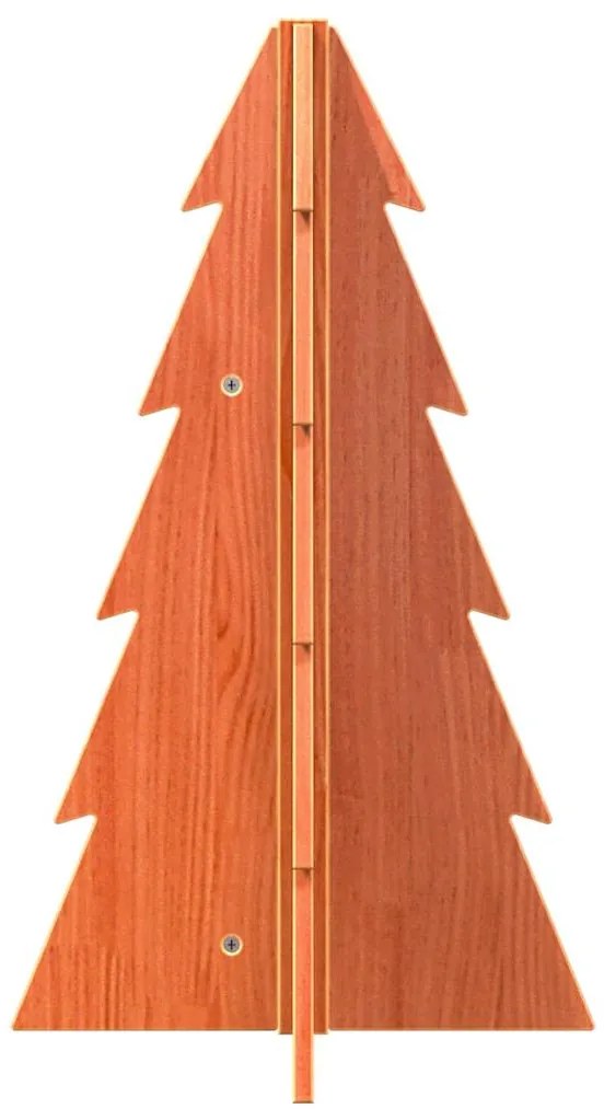 Árvore de Natal decorativa 69,5 cm pinho maciço castanho-mel