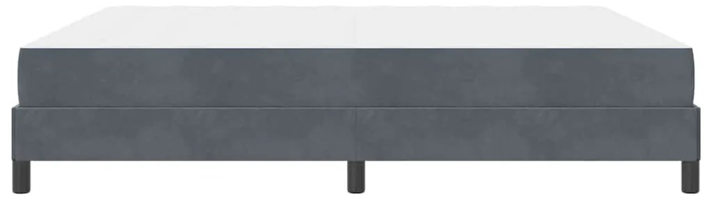 Cama box spring com colchão Cinza Escuro 180 x 200 cm Veludo