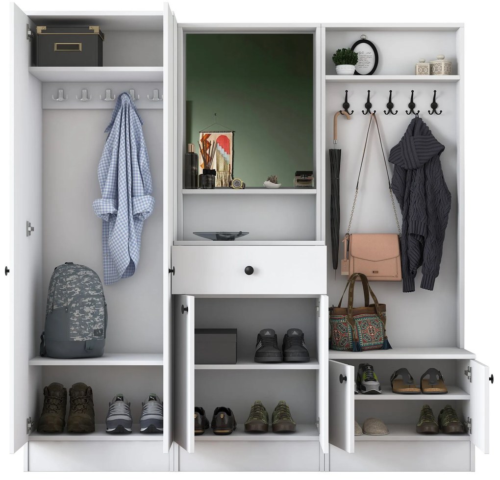 Hall Stand M3 – Branco – 179,4x182,8x37,3 cm