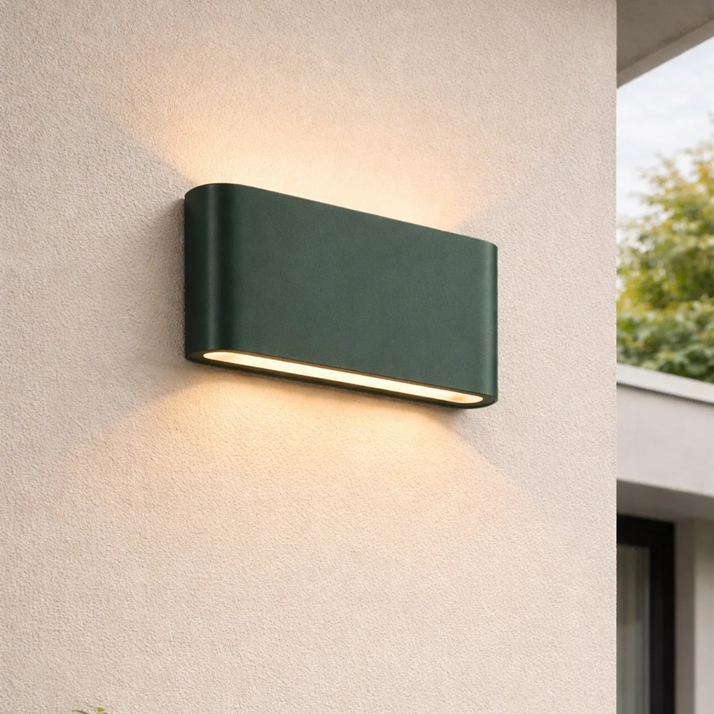 Candeeiro de Parede Exterior Moderno Verde Escuro 17,5cm incl. LED IP65 - Batt