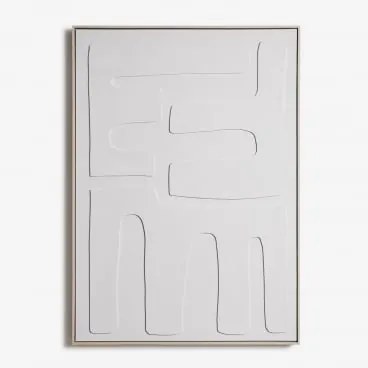 Quadro Decorativo 100x140 Cm Pintado À Mão Com Relevo Aloxen Cores Naturais - Sklum