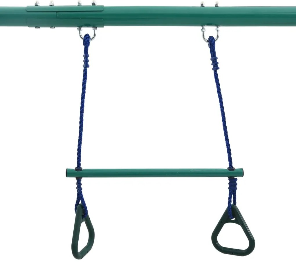 Conjunto de baloiços com argolas de ginástica e 4 assentos aço