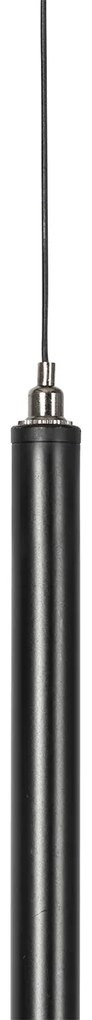 Candeeiro de suspensão preto com interruptor de pé 3 luzes - Jeana Luxe Moderno