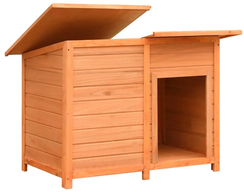 Casota para cão pinho e abeto maciços 120x77x86 cm