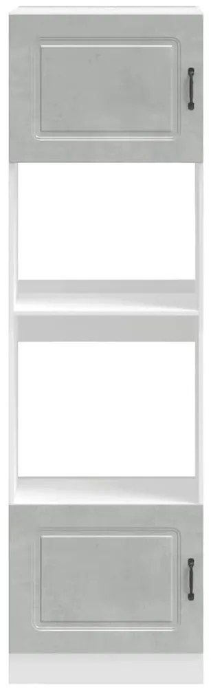 Armários forno 2pcs Lucca derivados de madeira cinzento cimento