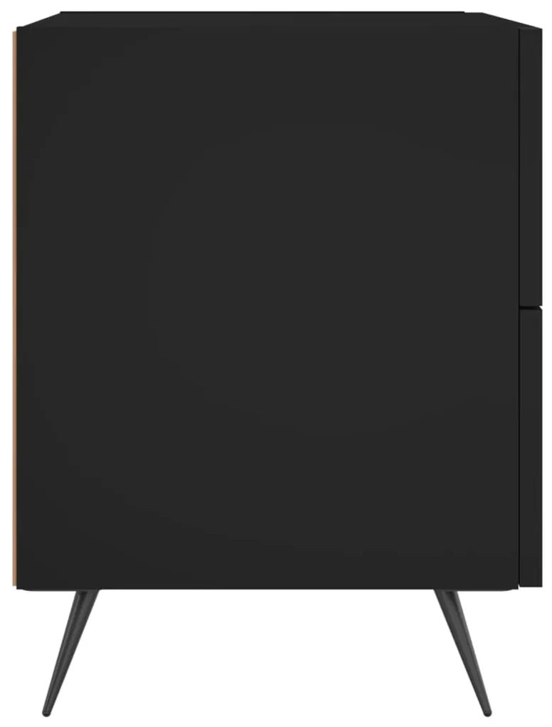 Mesas de cabeceira 2 pcs 40x35x47,5 cm deriv. de madeira preto