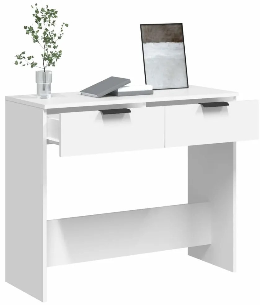 Mesa consola 90x36x75 cm derivados de madeira branco