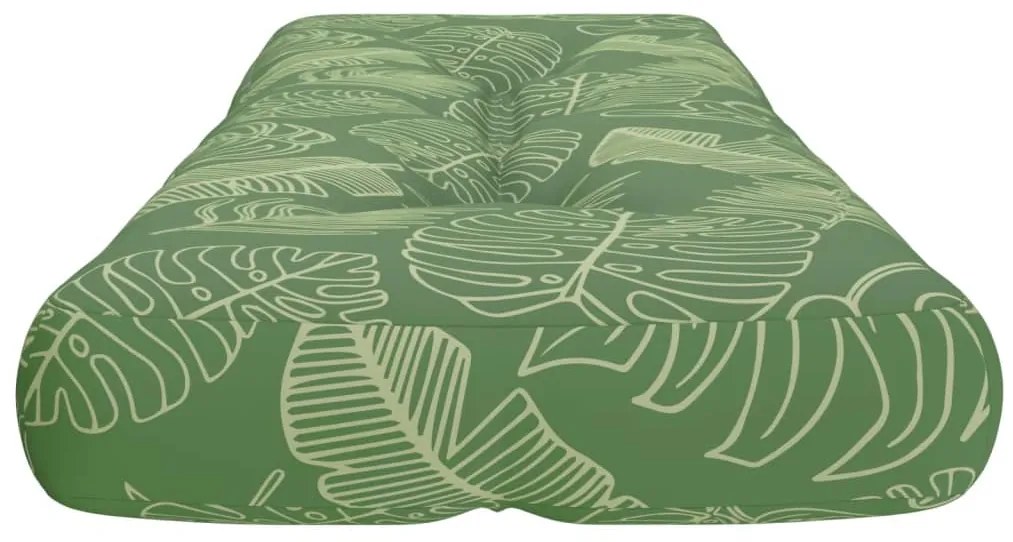 Almofadão para sofá de paletes 120x40x12cm tecido padrão folhas
