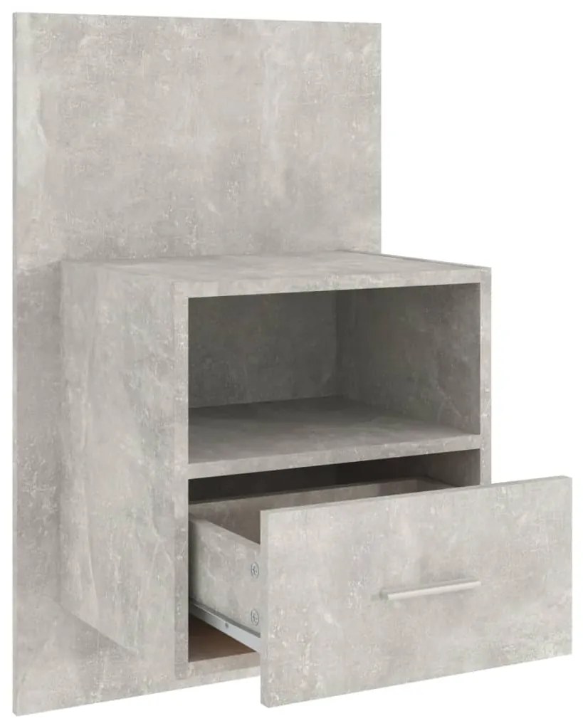Mesa de cabeceira montagem na parede cinzento cimento