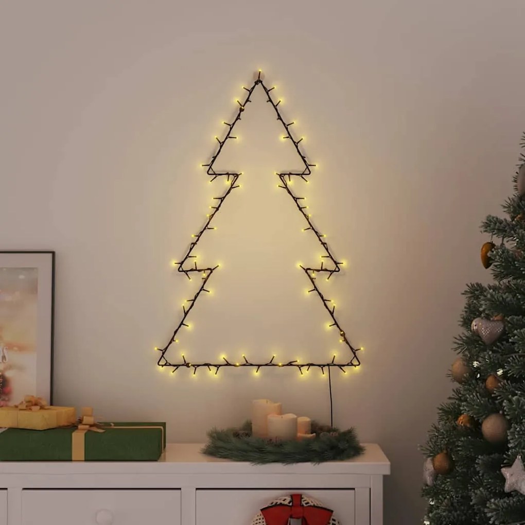 Luzes de Natal silhueta da árvore Natal 115 LEDs branco quente