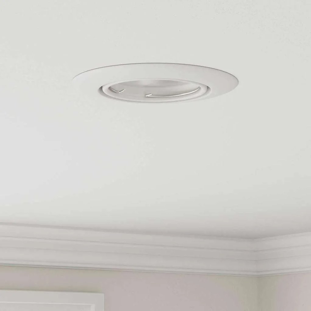 vidaXL Luminárias Embutidas 12 pcs Redondas GU10 Brancas Ø90 mm Aço