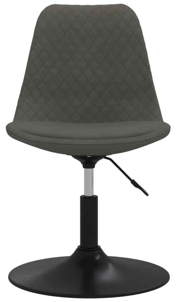 Cadeiras de jantar giratórias 4 pcs veludo cinzento-escuro