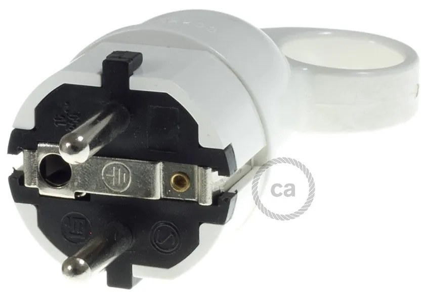 Schuko comfort 16A 250V White plug with ring