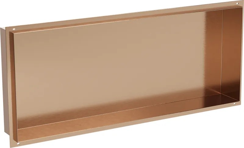 Mexen X-Wall-NR prateleira embutida sem borda 75 x 30 cm, cobre escovado - 19C1753010