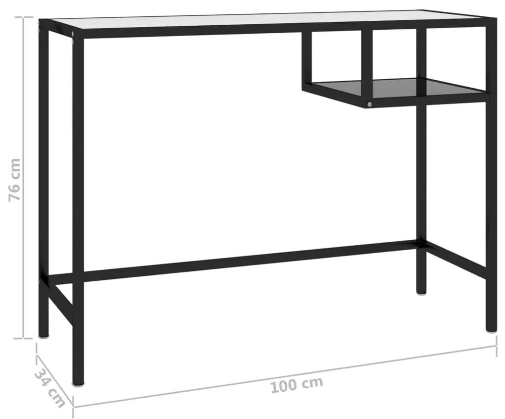 Mesa de computador vidro 100x36x74 cm preto