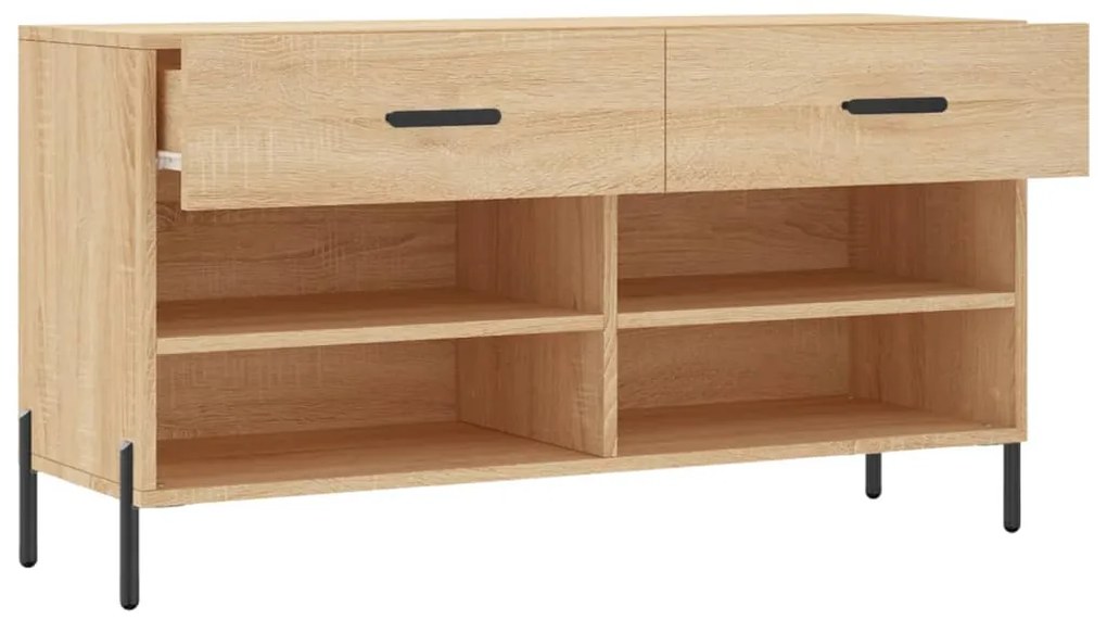 Banco sapateira 102x35x55 cm deriv. madeira carvalho sonoma