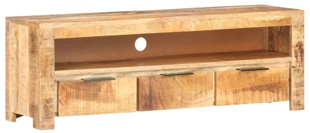 vidaXL Móvel de TV 119x30x41 cm madeira de mangueira áspera