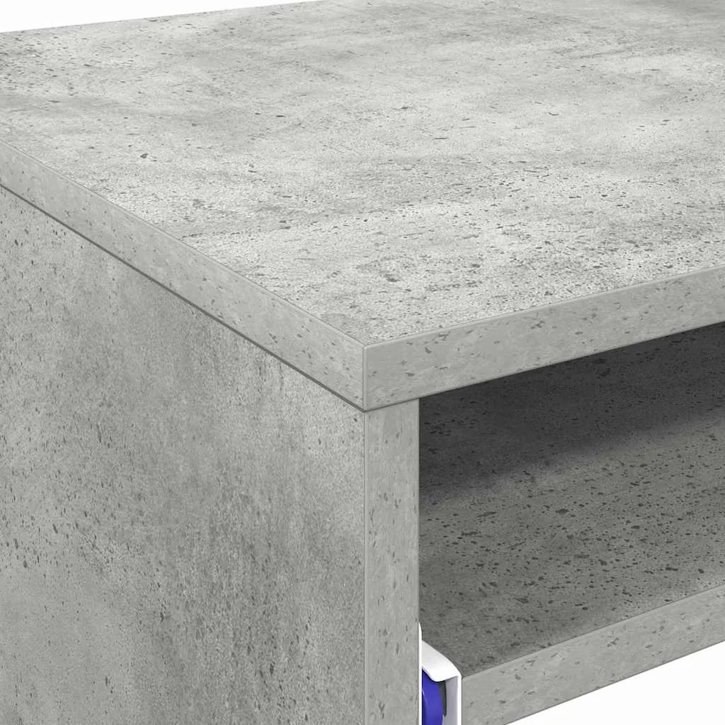 Secretária de Computador Cinzento em Betão Aglomerado de Partículas