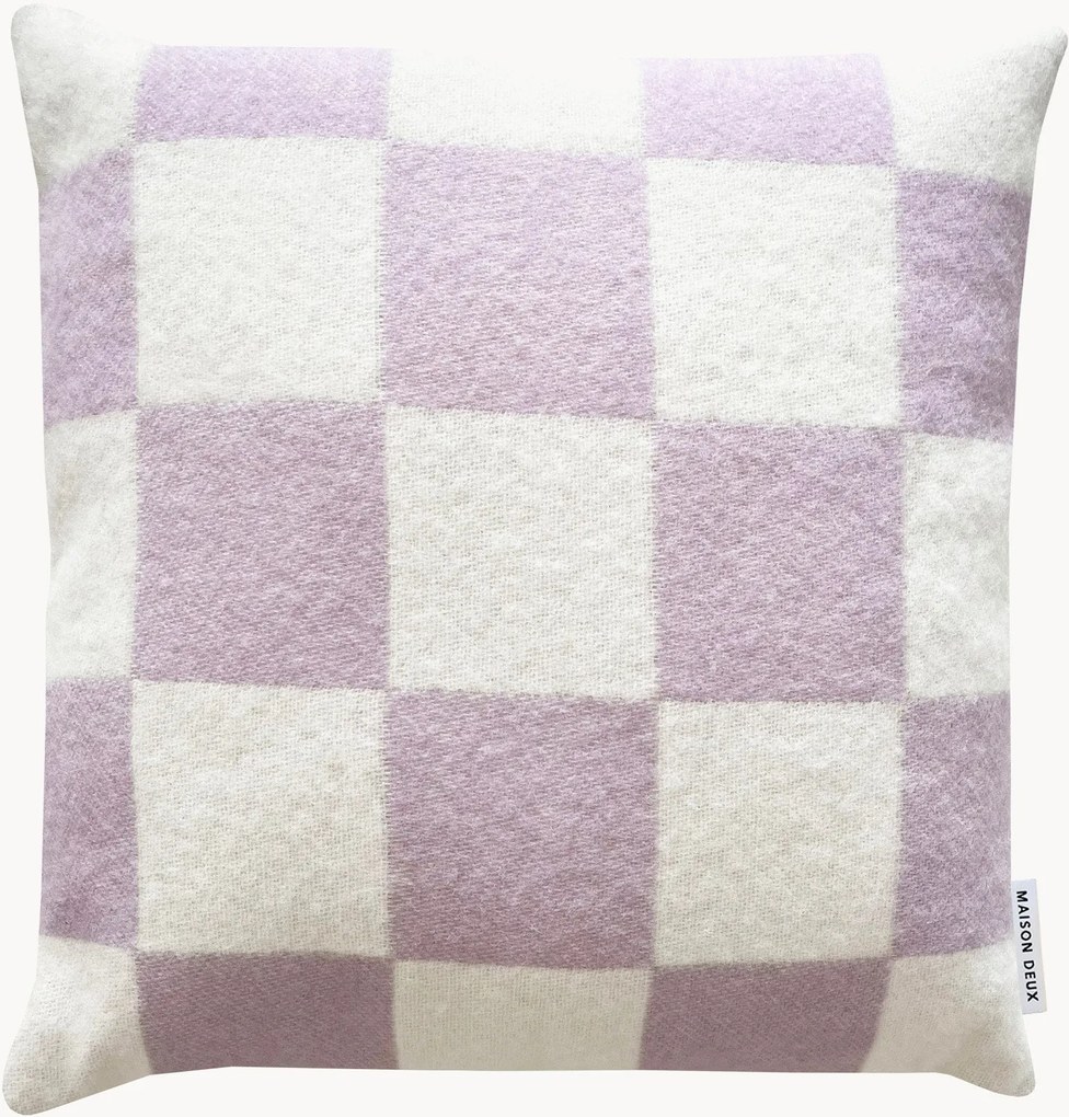 Capa de almofada em lã com padrão xadrez Level Up