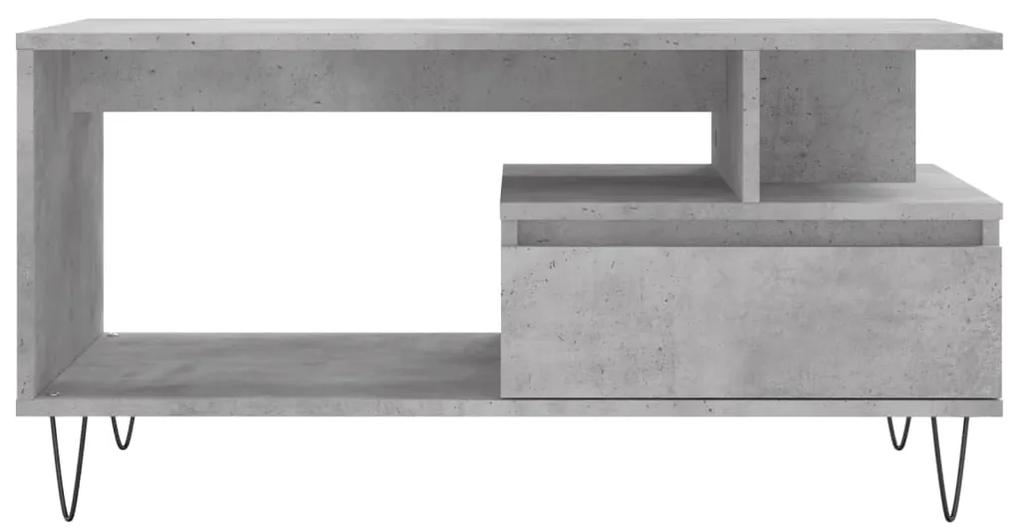 Mesa de centro 90x49x45 derivados de madeira cinzento cimento