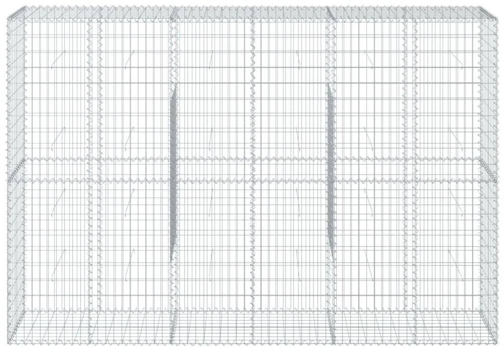 Cesto gabião com cobertura 300x50x200 cm ferro galvanizado