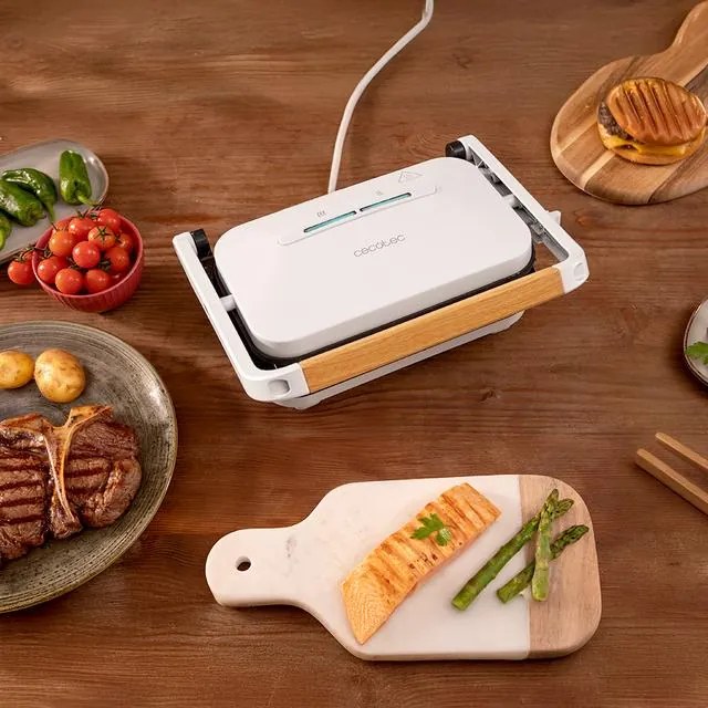 Grelhador elétrico com 1300 W Rock'nGrill 1300 Wood W