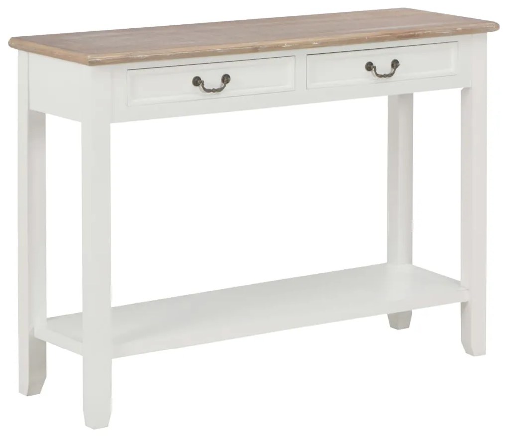 vidaXL Mesa consola 110x35x80 cm madeira branco