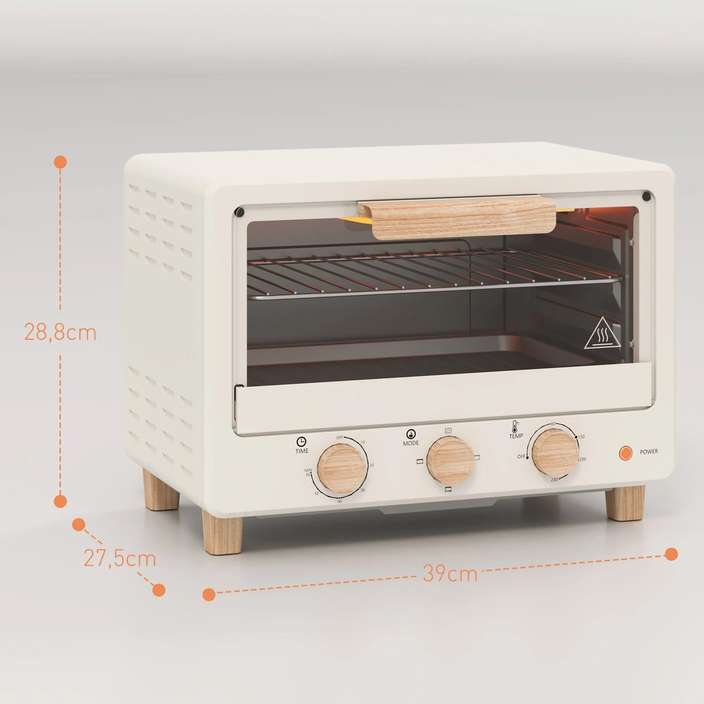 Forno Elétrico de Mesa Mini Forno de 16L Forno Elétrico com Porta de V