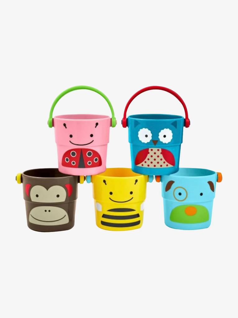 Zoo brinquedos para o banho, 5 baldes SKIP HOP multicolor