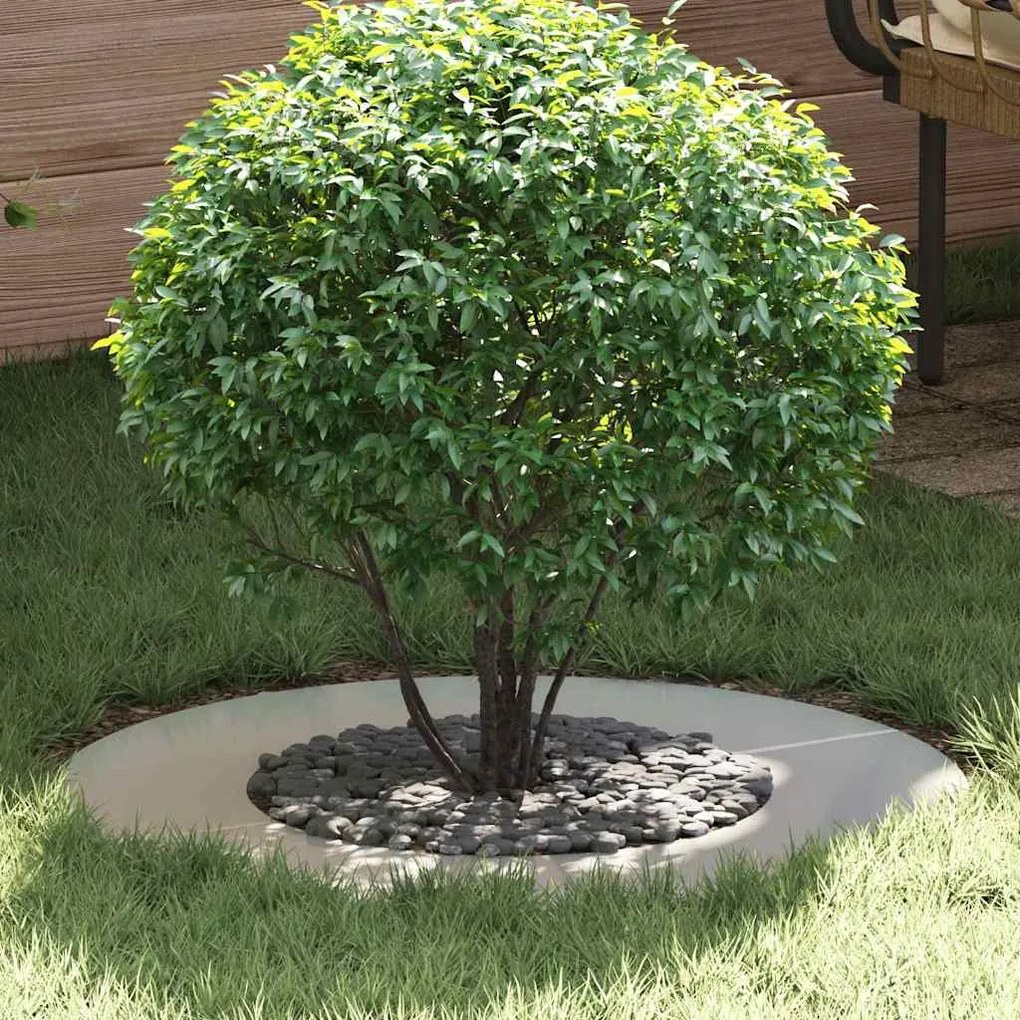 vidaXL Anéis de Árvore Planos 5 pcs Prateado Ø40 / 70 cm Aço galvanizado