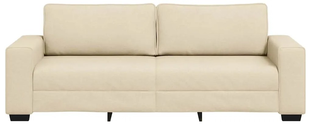 Sofá de 3 lugares tecido 180 cm cor creme