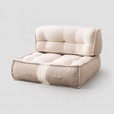 Sofá Modular Em Algodão Yebel Crema - Sklum